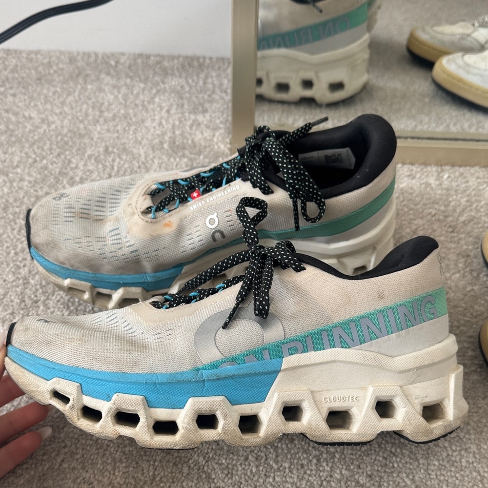 On Cloud Running CloudTec Sneakers in White and Blue